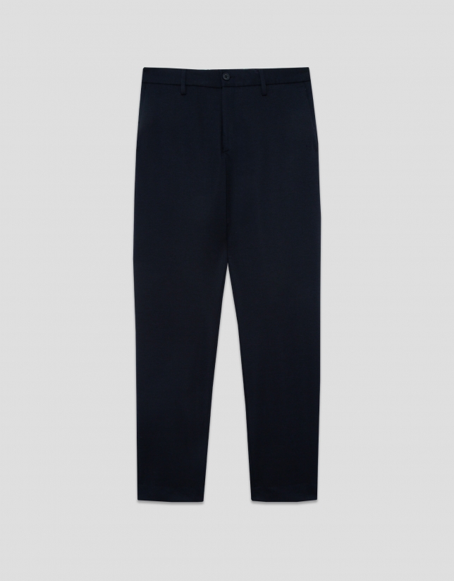 Navy blue Roma knit separate trousers