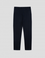 Navy blue Roma knit separate trousers