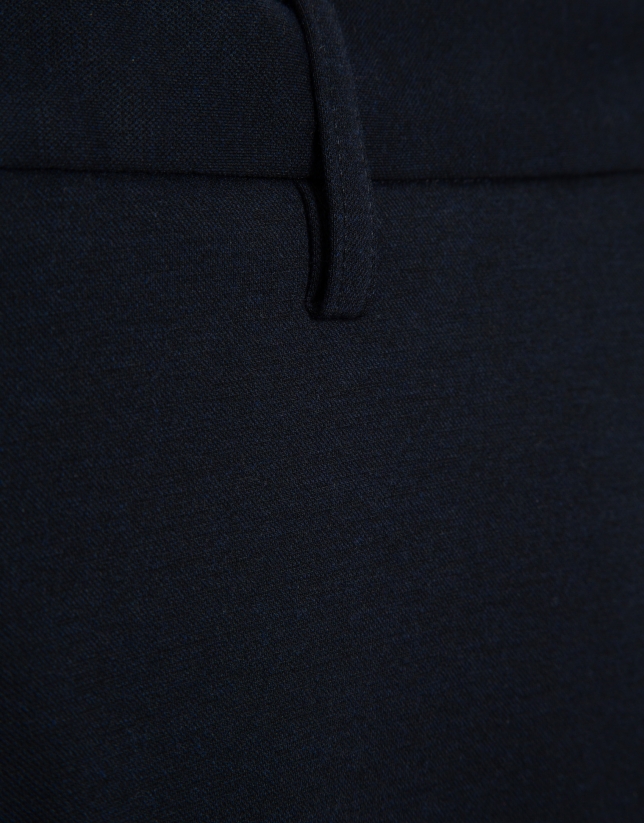 Navy blue Roma knit separate trousers