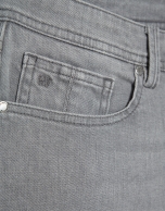 Men's slim-fit gray denim pants