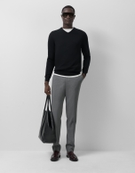 Pantalón pata de gallo gris