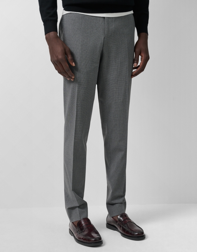 Pantalón pata de gallo gris