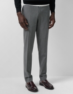 Pantalón pata de gallo gris