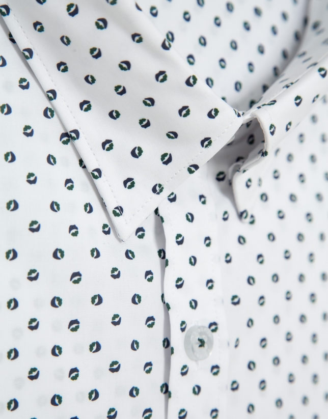 Camisa sport regular estampado bicolor