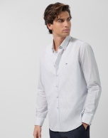 Camisa sport regular estampado bicolor