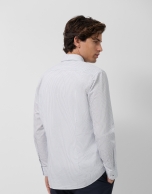 Camisa sport regular estampado bicolor