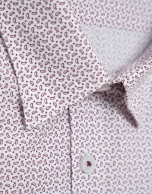 Camisa sport slim ciruela estampado cachemires ciruela
