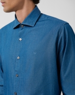 Camisa sport regular vaquera azul