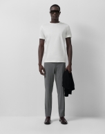 White mercerised T-shirt