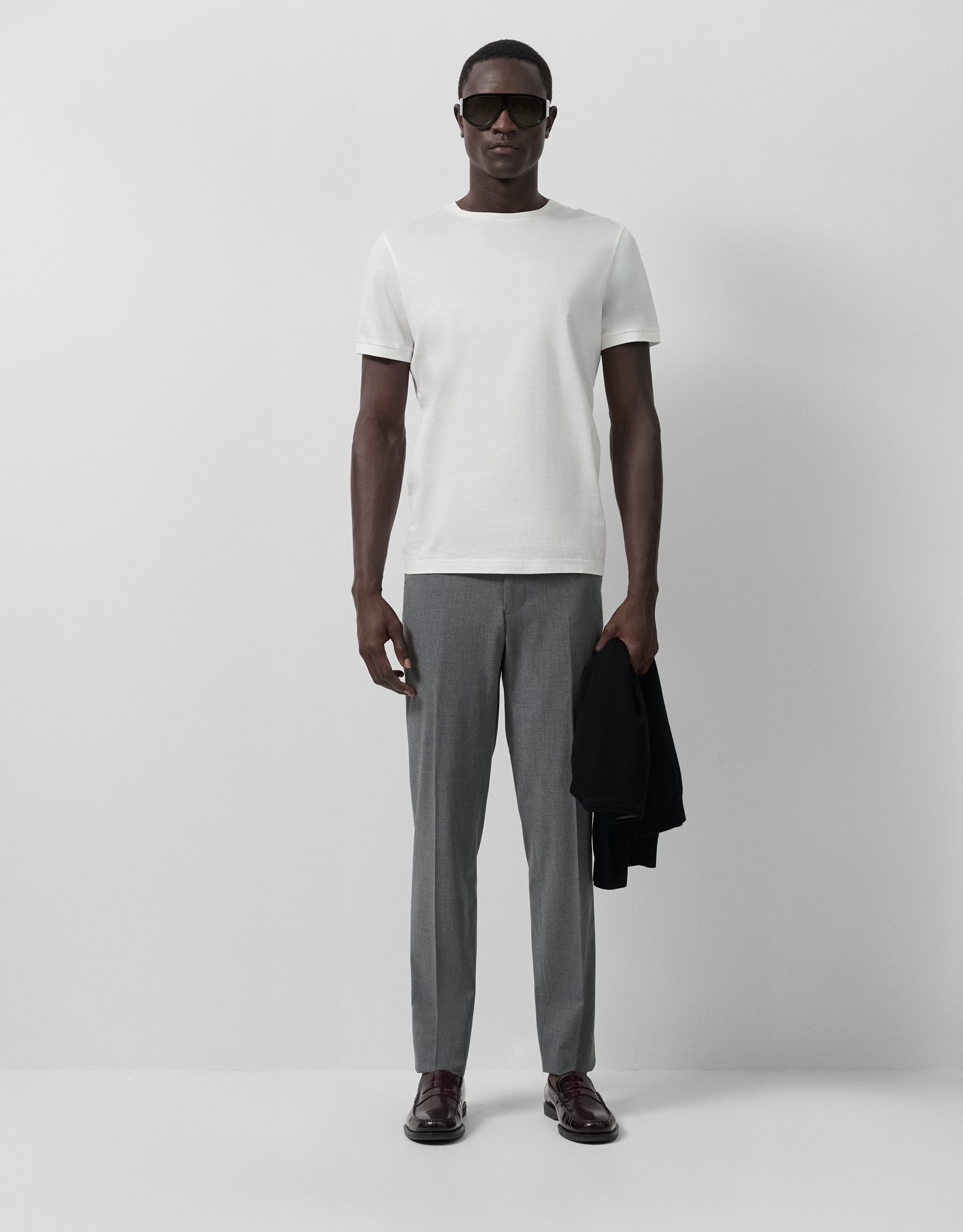 White mercerised T-shirt