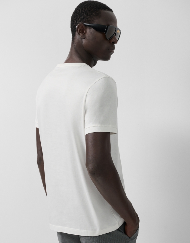 White mercerised T-shirt