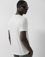 White mercerised T-shirt