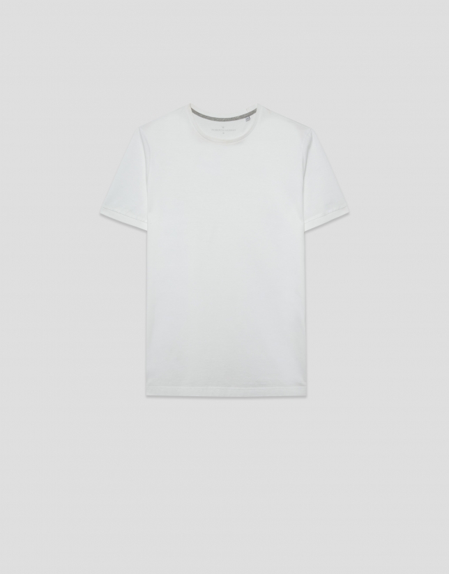White mercerised T-shirt