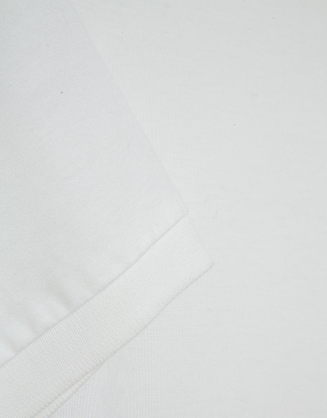 White mercerised T-shirt
