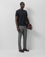 Black mercerised T-shirt