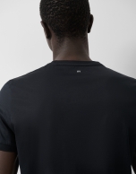 Black mercerised T-shirt