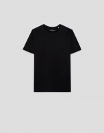 Black mercerised T-shirt