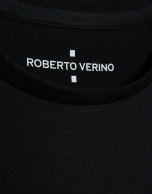 Black mercerised T-shirt