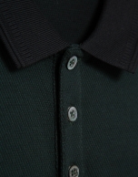 Polo jacquard mercerizado verde/marino