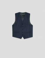 Navy dark blue wool waistcoat