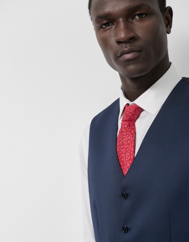 Navy dark blue wool waistcoat