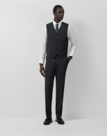 Dark grey wool waistcoat