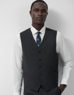 Dark grey wool waistcoat