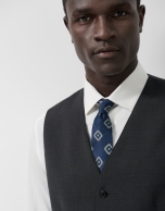 Dark grey wool waistcoat