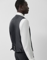 Dark grey wool waistcoat
