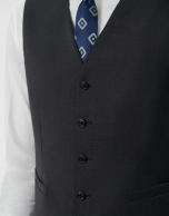 Dark grey wool waistcoat