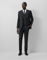 Dark grey wool waistcoat