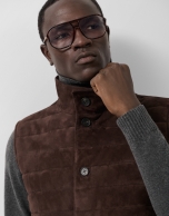 Chaleco acolchado ante marr&oacute;n