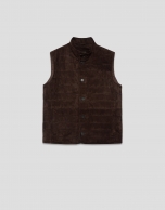 Chaleco acolchado ante marr&oacute;n