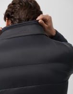 Jacket combined with technical fabric and dark grey cloth
