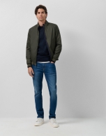 Khaki/navy reversible jacket