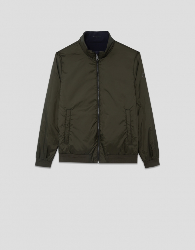 Khaki/navy reversible jacket