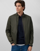 Khaki/navy reversible jacket