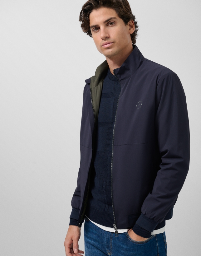 Cazadora reversible caqui/marino