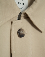 Gabardina manga ranglan beige