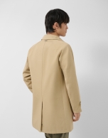 Gabardina manga ranglan beige