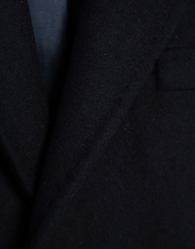 Navy blue virgin wool coat