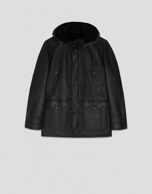 Chaquetón doble faz negro