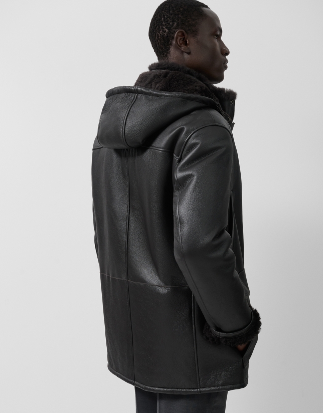 Chaquetón doble faz marrón
