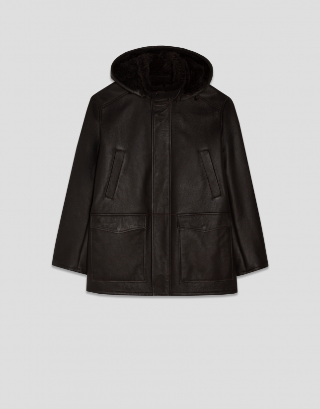 Chaquet&oacute;n doble faz marr&oacute;n