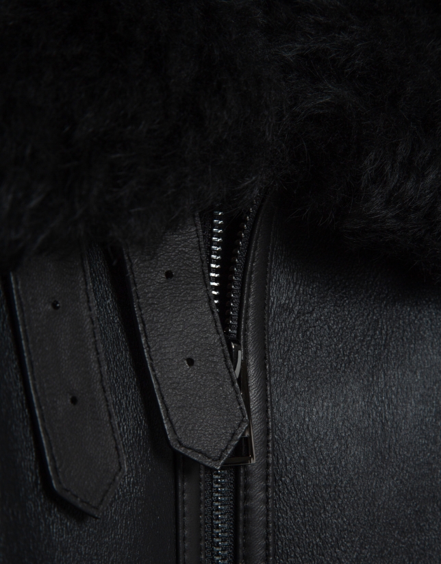 Cazadora doble faz negra