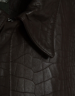 Brown crocodile print jacket