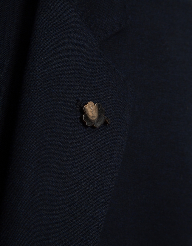 Navy blue Roman knit separate blazer