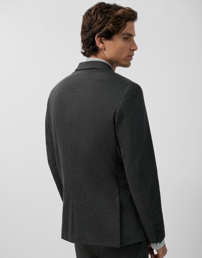 Dark grey Roma knit separate blazer