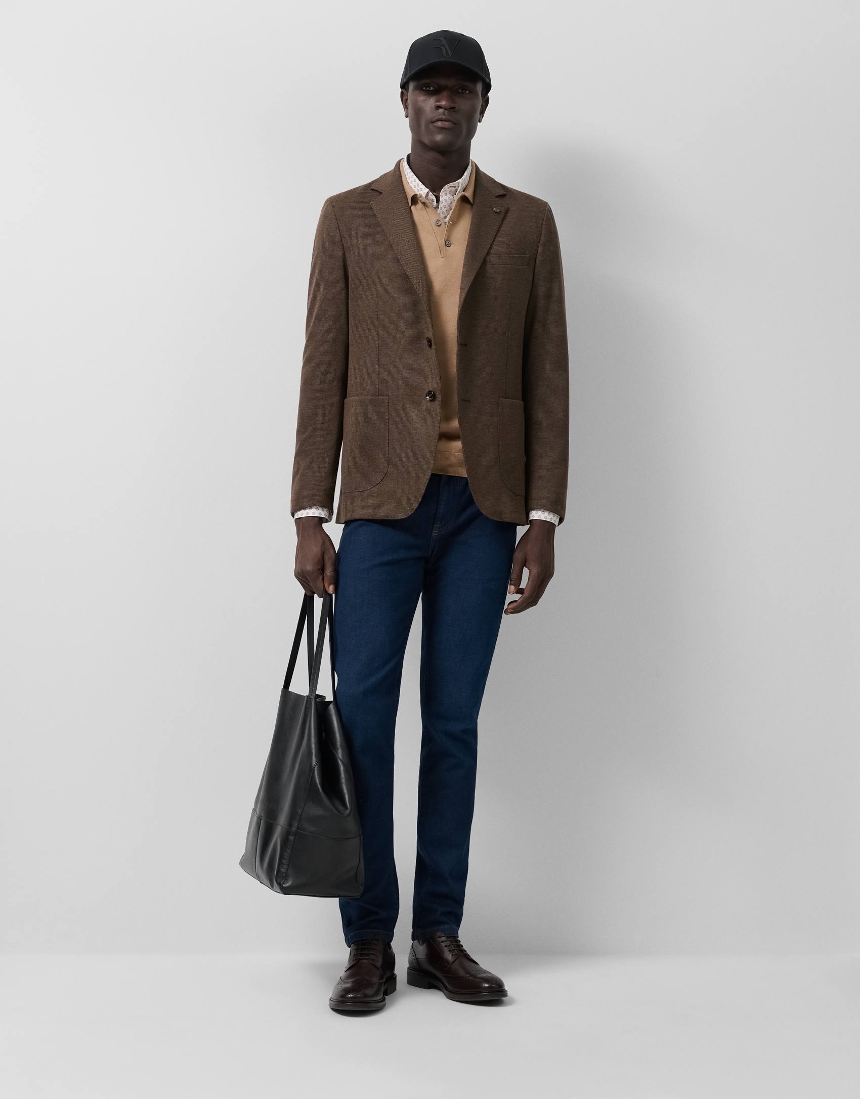 Brown houndstooth separate blazer