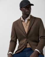 Brown houndstooth separate blazer